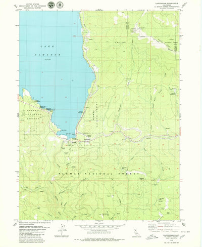 United States Geological Survey Canyondam, CA (1979, 24000-Scale) digital map