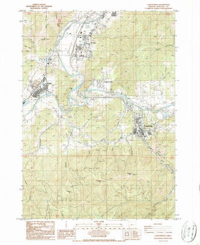 United States Geological Survey Canyonville, OR (1986, 24000-Scale) digital map