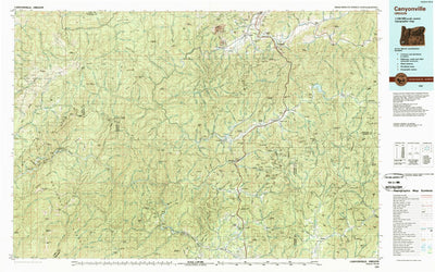 United States Geological Survey Canyonville, OR (1989, 100000-Scale) digital map