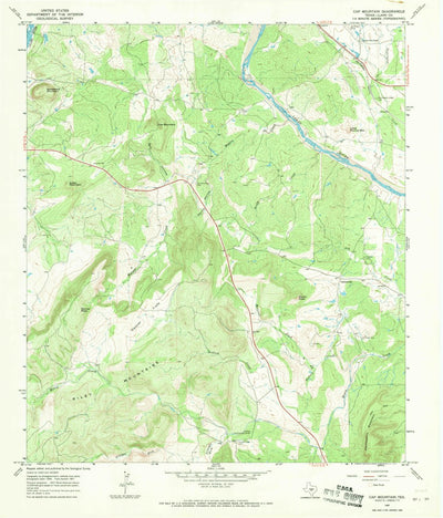 United States Geological Survey Cap Mountain, TX (1967, 24000-Scale) digital map