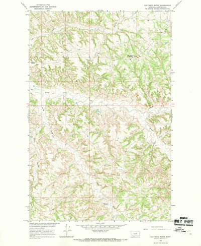 United States Geological Survey Cap Rock Butte, MT (1965, 24000-Scale) digital map
