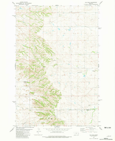 United States Geological Survey Cap Rock, MT (1981, 24000-Scale) digital map