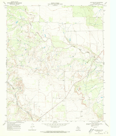 United States Geological Survey Cap Rock SE, TX (1969, 24000-Scale) digital map