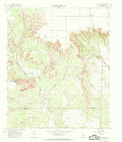 United States Geological Survey Cap Rock, TX (1966, 24000-Scale) digital map