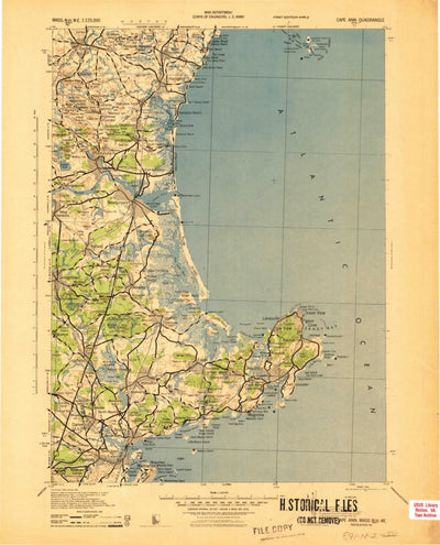 United States Geological Survey Cape Ann, MA-NH-ME (1943, 125000-Scale) digital map