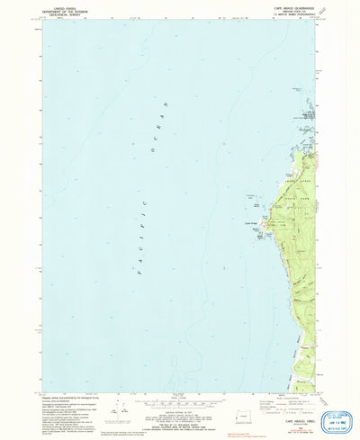 United States Geological Survey Cape Arago, OR (1970, 24000-Scale) digital map
