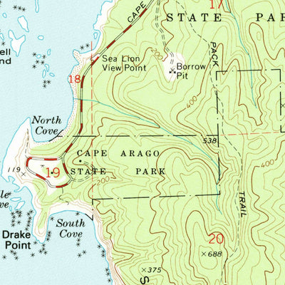 United States Geological Survey Cape Arago, OR (1970, 24000-Scale) digital map