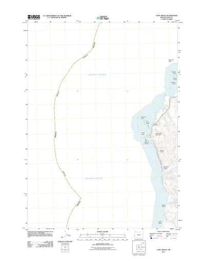 United States Geological Survey Cape Arago, OR (2011, 24000-Scale) digital map