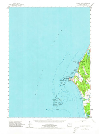 United States Geological Survey Cape Blanco, OR (1954, 62500-Scale) digital map