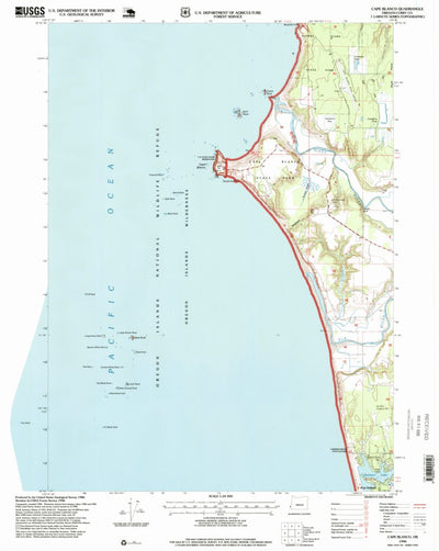 United States Geological Survey Cape Blanco, OR (1996, 24000-Scale) digital map