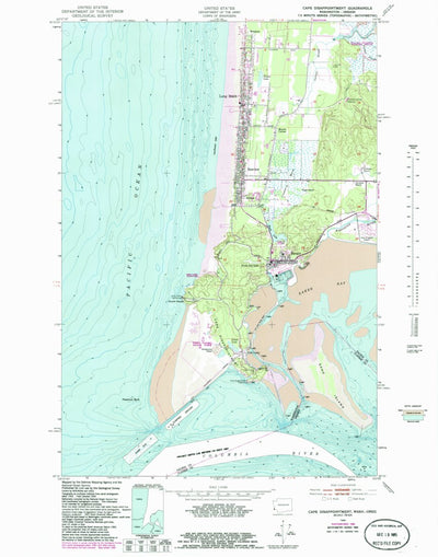 United States Geological Survey Cape Disappointment, WA-OR (1949, 24000-Scale) digital map