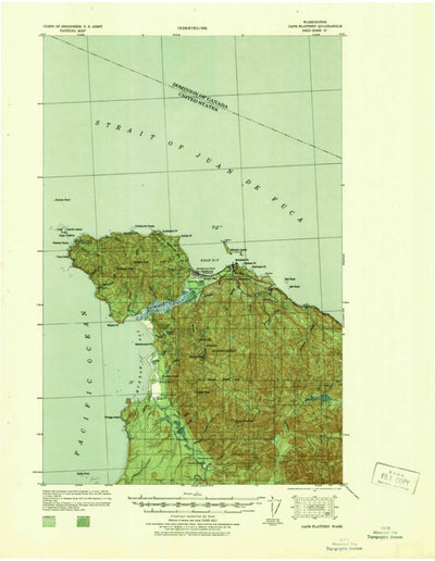 United States Geological Survey Cape Flattery, WA (1938, 62500-Scale) digital map