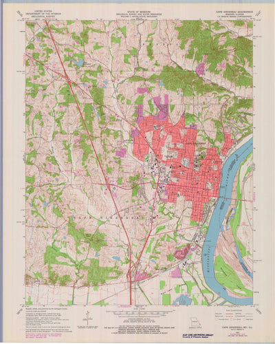 United States Geological Survey Cape Girardeau, MO-IL (1967, 24000-Scale) digital map