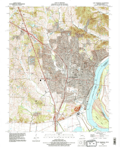 United States Geological Survey Cape Girardeau, MO-IL (1993, 24000-Scale) digital map