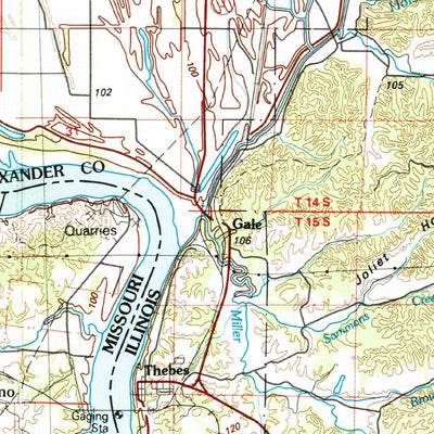 United States Geological Survey Cape Girardeau, MO-IL-KY (1986, 100000-Scale) digital map