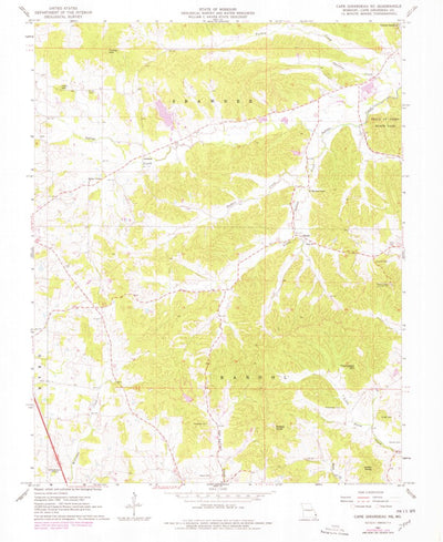 United States Geological Survey Cape Girardeau NE, MO (1967, 24000-Scale) digital map