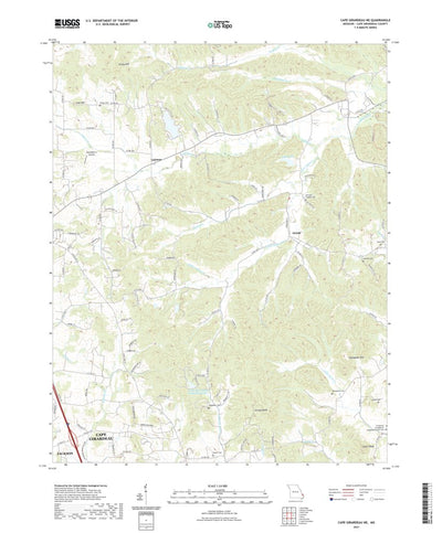 United States Geological Survey Cape Girardeau NE, MO (2021, 24000-Scale) digital map