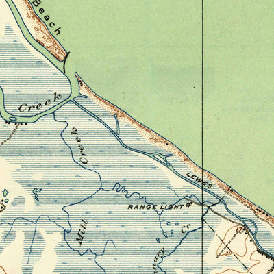 United States Geological Survey Cape Henlopen, DE-NJ (1937, 62500-Scale) digital map