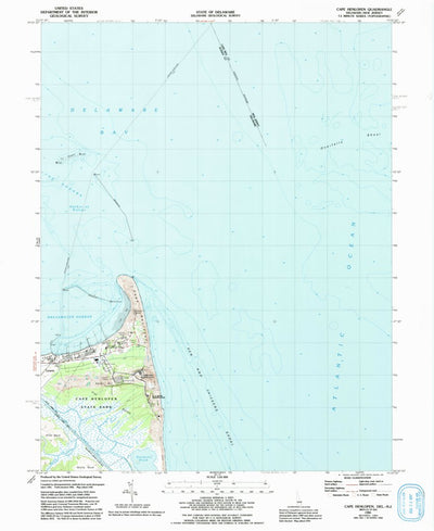 United States Geological Survey Cape Henlopen, DE-NJ (1984, 24000-Scale) digital map