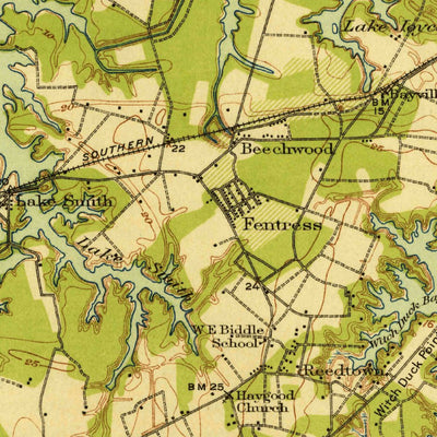 United States Geological Survey Cape Henry, VA (1919, 62500-Scale) digital map