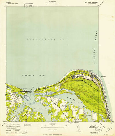 United States Geological Survey Cape Henry, VA (1952, 24000-Scale) digital map