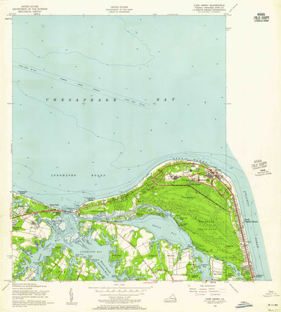 United States Geological Survey Cape Henry, VA (1955, 24000-Scale) digital map