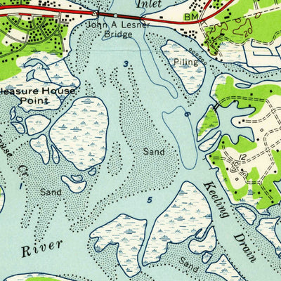 United States Geological Survey Cape Henry, VA (1955, 24000-Scale) digital map