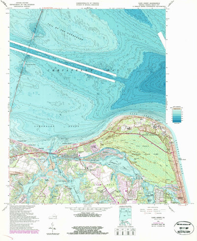 United States Geological Survey Cape Henry, VA (1964, 24000-Scale) digital map