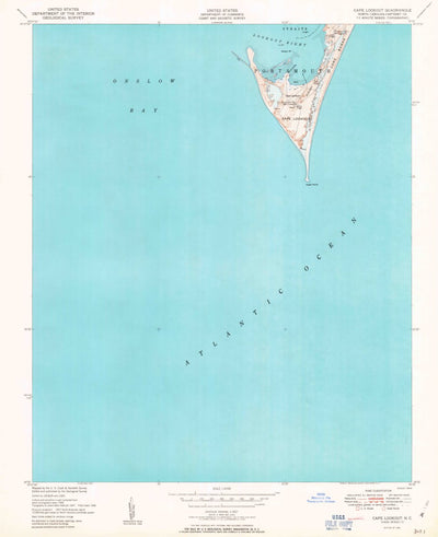 United States Geological Survey Cape Lookout, NC (1951, 24000-Scale) digital map