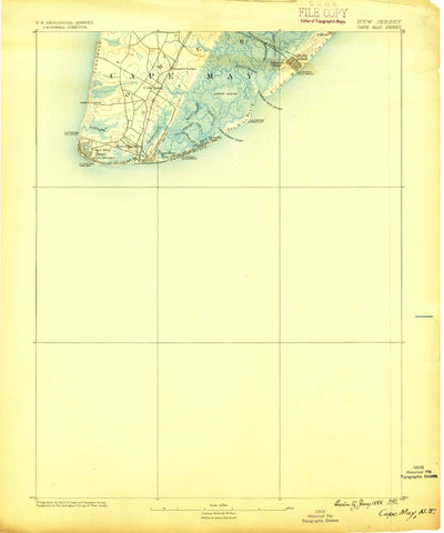 United States Geological Survey Cape May, NJ (1888, 62500-Scale) digital map