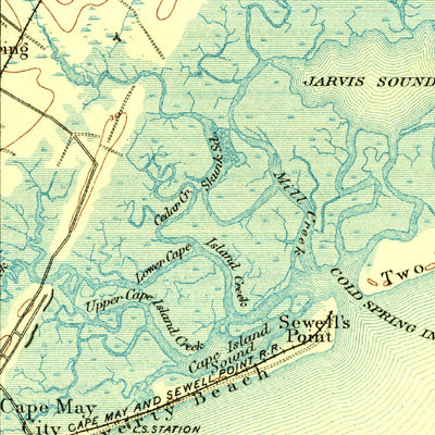 United States Geological Survey Cape May, NJ (1888, 62500-Scale) digital map