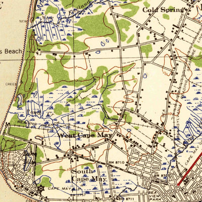 United States Geological Survey Cape May, NJ (1941, 62500-Scale) digital map