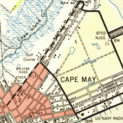 United States Geological Survey Cape May, NJ (1944, 24000-Scale) digital map