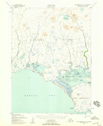United States Geological Survey Cape Mendenhall D-4, AK (1952, 63360-Scale) digital map