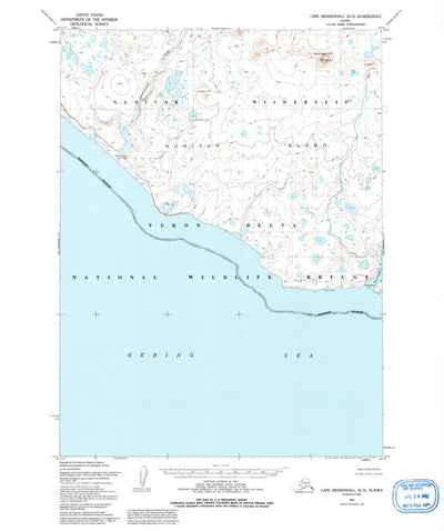 United States Geological Survey Cape Mendenhall D-5, AK (1952, 63360-Scale) digital map