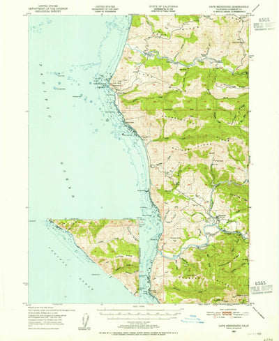 United States Geological Survey Cape Mendocino, CA (1950, 62500-Scale) digital map