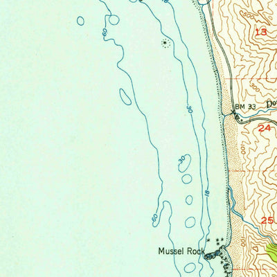 United States Geological Survey Cape Mendocino, CA (1950, 62500-Scale) digital map