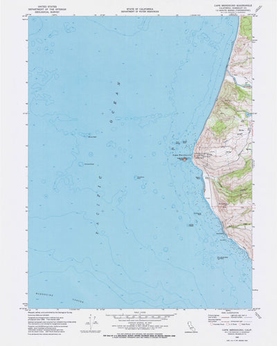 United States Geological Survey Cape Mendocino, CA (1969, 24000-Scale) digital map