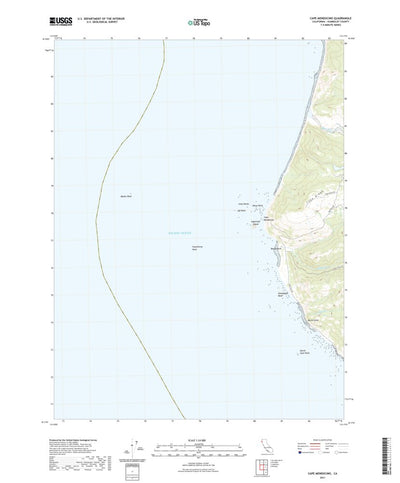 United States Geological Survey Cape Mendocino, CA (2021, 24000-Scale) digital map