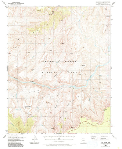 United States Geological Survey Cape Royal, AZ (1988, 24000-Scale) digital map