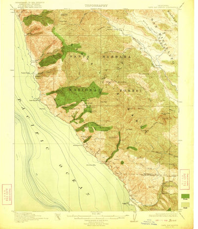 United States Geological Survey Cape San Martin, CA (1921, 62500-Scale) digital map