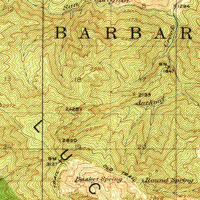 United States Geological Survey Cape San Martin, CA (1921, 62500-Scale) digital map