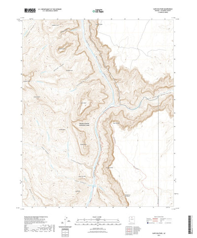United States Geological Survey Cape Solitude, AZ (2021, 24000-Scale) digital map
