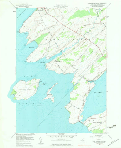United States Geological Survey Cape Vincent South, NY (1958, 24000-Scale) digital map