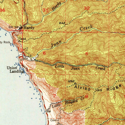 United States Geological Survey Cape Vizcaino, CA (1951, 62500-Scale) digital map