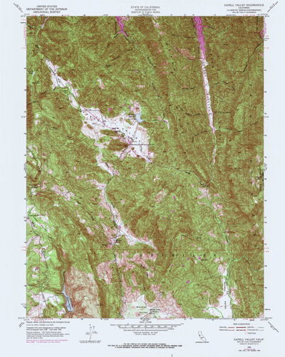 United States Geological Survey Capell Valley, CA (1951, 24000-Scale) digital map