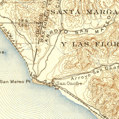 United States Geological Survey Capistrano, CA (1902, 125000-Scale) digital map