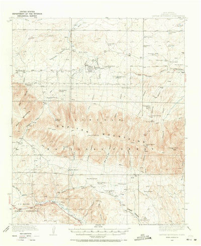 United States Geological Survey Capitan Mountains, NM (1935, 62500-Scale) digital map