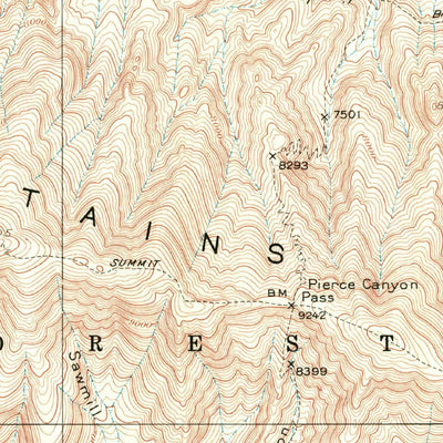 United States Geological Survey Capitan Mountains, NM (1935, 62500-Scale) digital map