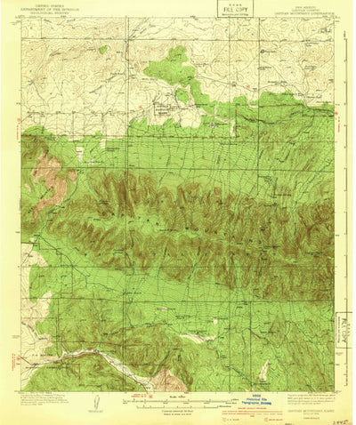 United States Geological Survey Capitan Mountains, NM (1940, 62500-Scale) digital map
